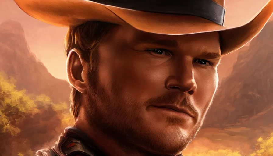 Prompt: Chris Pratt is Indiana Jones, hyperdetailed, artstation, cgsociety, 8k