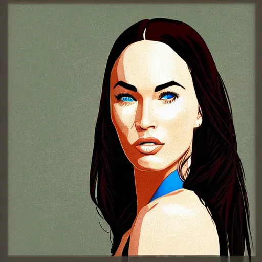 Image similar to “ megan fox retro minimalist portrait by jean giraud, moebius starwatcher comic, 8 k ”