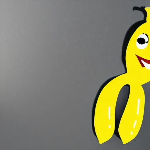 Image similar to an antropomorphic banana wearing a business suit