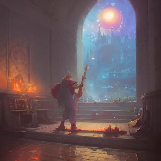 Image similar to kirby reading the bible, religious, christianity, video game, nintendo, high qiality, loading screen, unreal engine, fantasy art by greg rutkowski, loish, rhads, ferdinand knab, makoto shinkai and lois van baarle, ilya kuvshinov, rossdraws, tom bagshaw, global illumination, radiant light, detailed and intricate environment