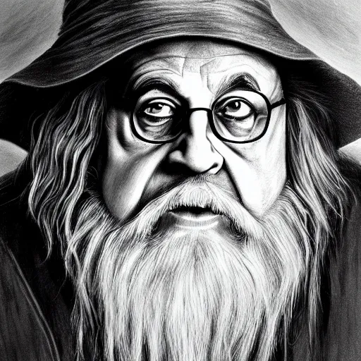 Image similar to portrait danny devito as gandalf, deviantart, ultra realistic illustration, final fantasy, high quality