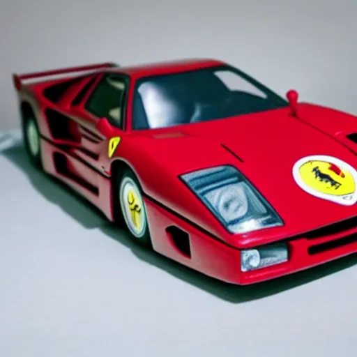 Image similar to a ferrari f 4 0 made of clay, claymation