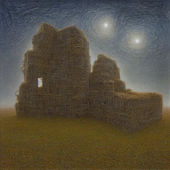 Prompt: a building in a landscape, by peter gric