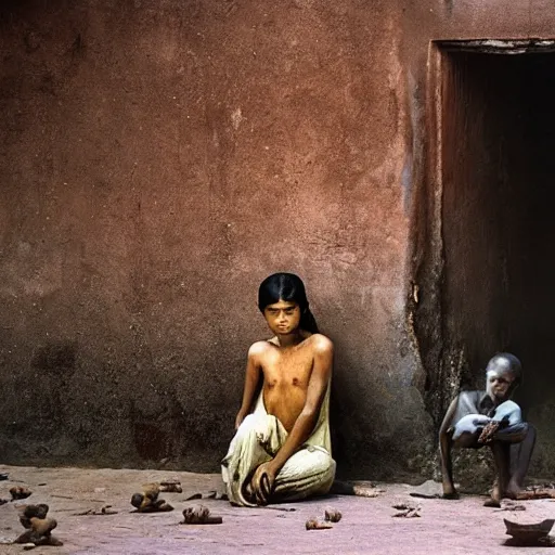 Prompt: the girl, by steve mccurry,