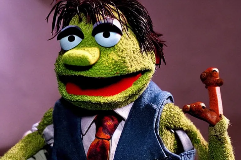 Image similar to Bruce Campbell as Ash in Evil Dead muppets