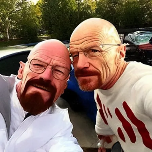 Image similar to Walter White and bugs bunny selfie