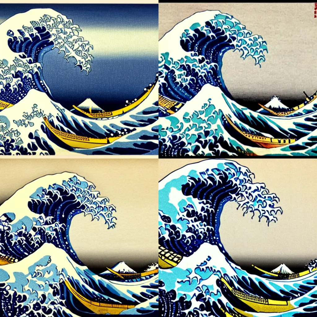 Prompt: The Great Wave of London, detailed art by Katsushika Hokusai