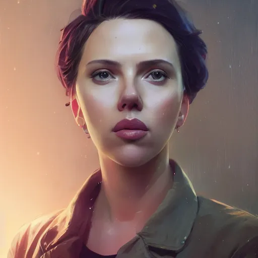 Prompt: highly detailed portrait scarlett johansson, gta v, stephen bliss, unreal engine, fantasy art by greg rutkowski, loish, rhads, ferdinand knab, makoto shinkai and lois van baarle, ilya kuvshinov, rossdraws, tom bagshaw, global illumination, radiant light, detailed and intricate environment