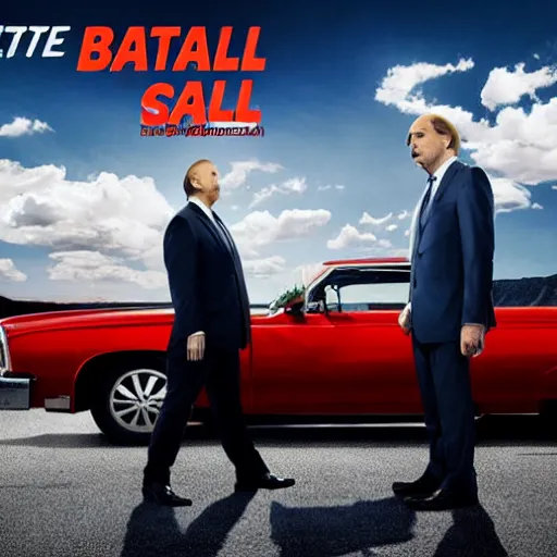 Prompt: Poster for Better Call Saul S06E12 Waterworks