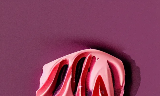 Prompt: strawberry ice cream, abstract 3d art