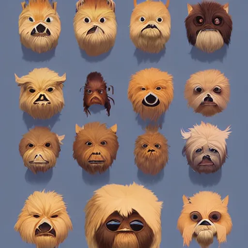 Image similar to face icon stylized minimalist ewoks, loftis, cory behance hd by jesper ejsing, by rhads, makoto shinkai and lois van baarle, ilya kuvshinov, rossdraws global illumination