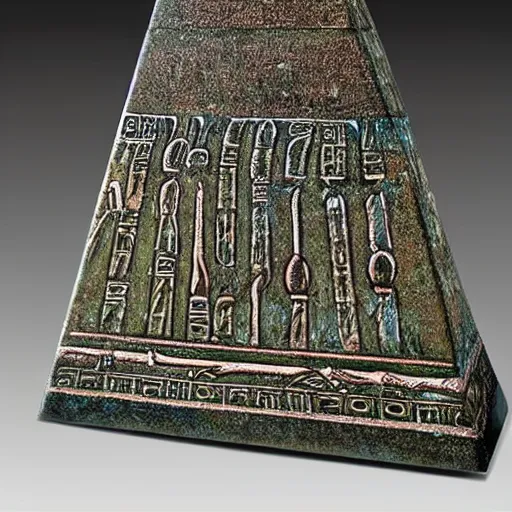 Image similar to bioluminescent ancient egyptian obelisk, sharp focus, hyper detailed masterpiece