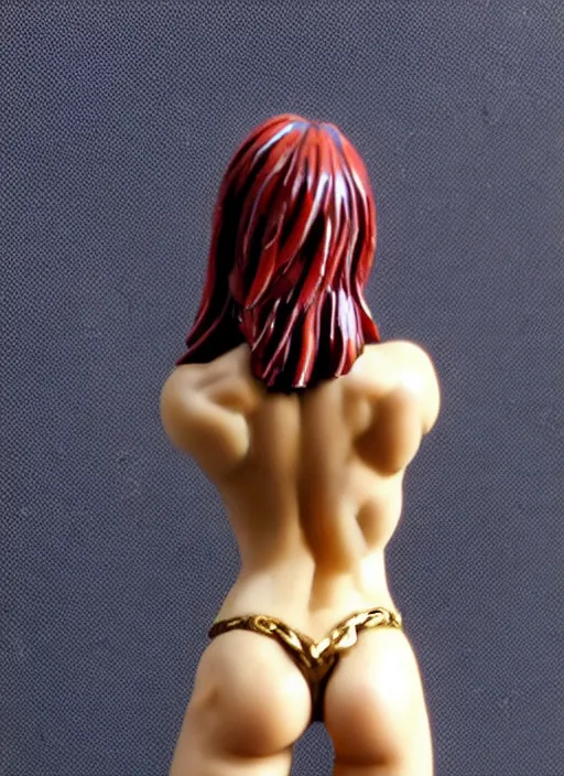 Image similar to Fine Image on the store website, eBay, Full body, 80mm resin detailed miniature of a Muscular female warrior, view from behind