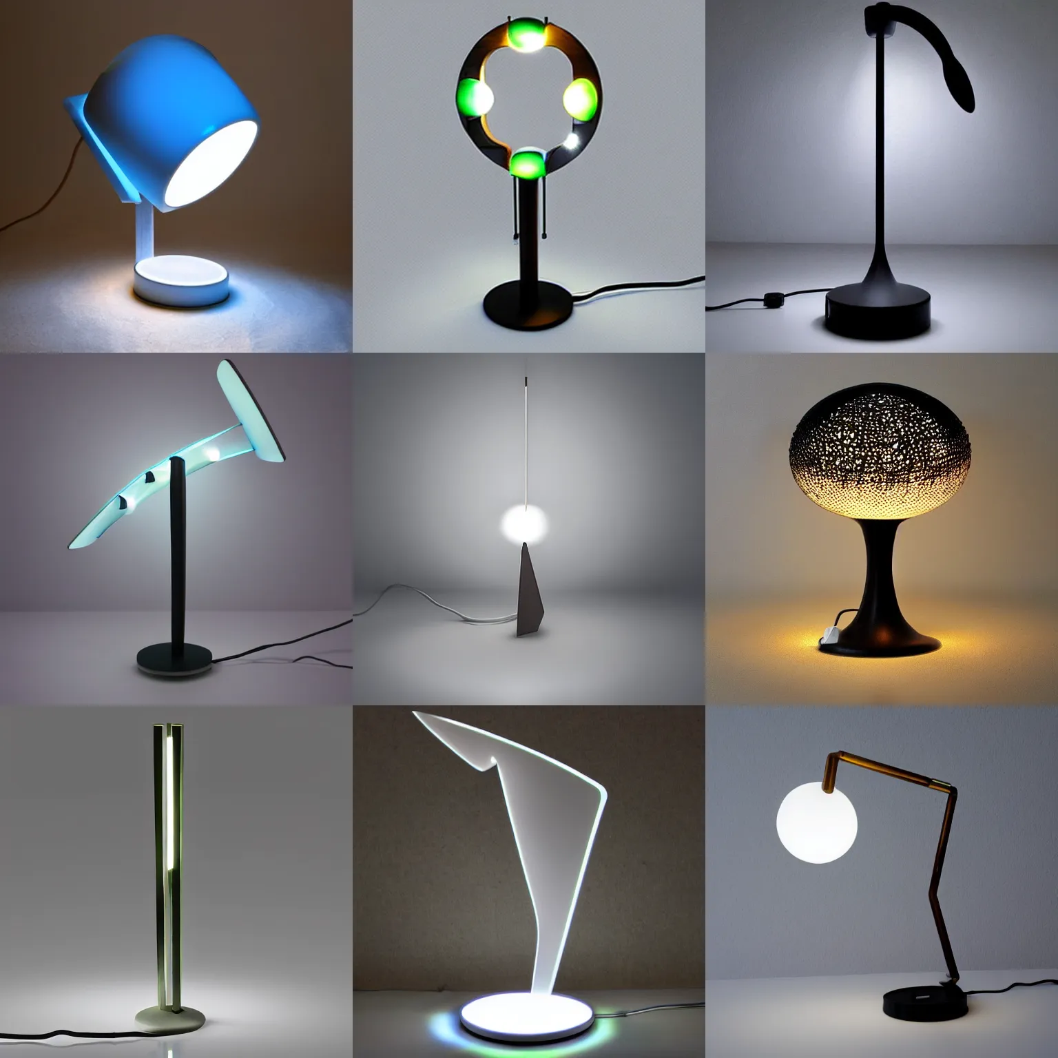 Prompt: futuristic lamp