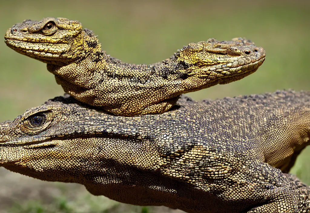 Image similar to yellow spotted monitor lizard using a crt monitor, 85mm f/11