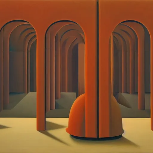 Prompt: Liminal space in outer space by George Tooker