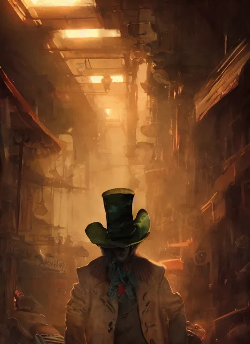 Image similar to portrait, The Mad Hatter, watercolor, dramatic lighting, cinematic, establishing shot, extremly high detail, foto realistic, cinematic lighting, post processed, concept art, artstation, matte painting, style by eddie mendoza, raphael lacoste, alex ross