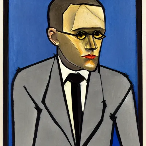 Prompt: jens stoltenberg by picasso, cubism