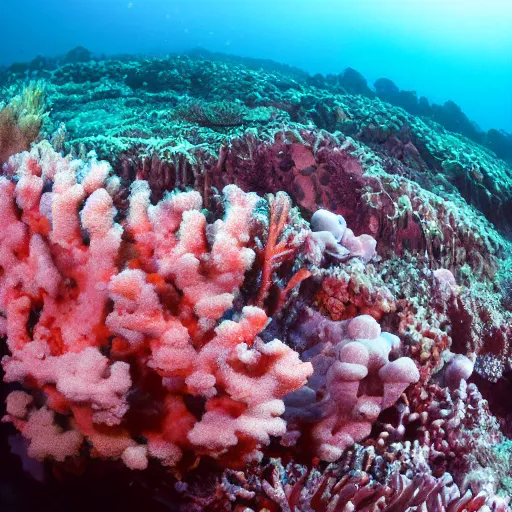 Prompt: underwater coral bed