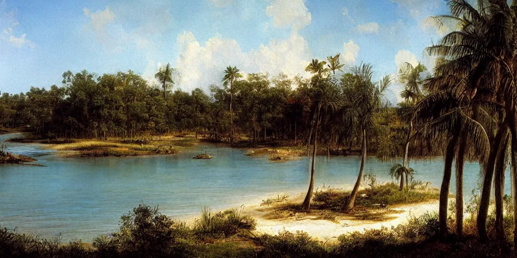 Image similar to painting of florida by eugene von guerard