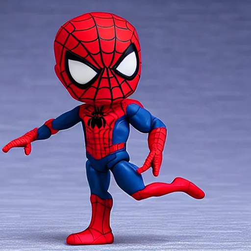 Image similar to tom holland, an anime nendoroid of barrack obama as spiderman, figurine, detailed product photo