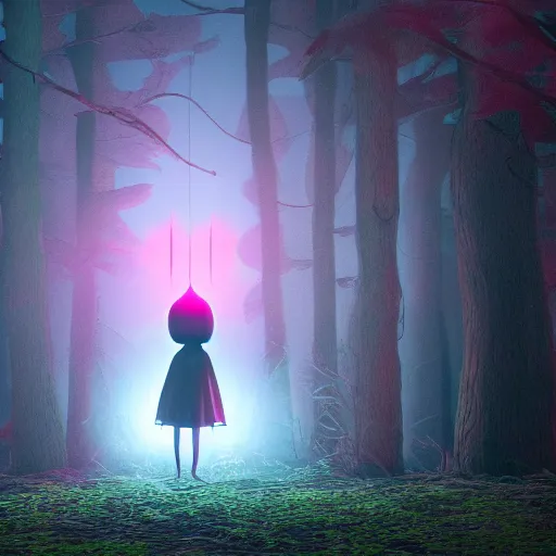 Image similar to flatwoods monster, 3 d render, octane, ray tracing, ultra high resolution, ultra detailed, photorealistic, 8 k