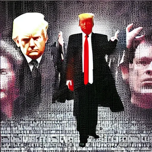 Image similar to donald trump in the matrix