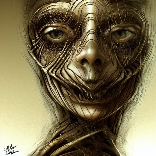 Image similar to https://s.mj.run/5e6bgH0udks, elegant, intricate, digital painting, airbrush painting, artstation, sharp focus, illustration, by HR Giger,