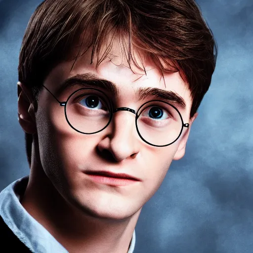 Image similar to a portrait of harry potter with a hairy forehead, photorealistic, highly detailed, professional photo, studio lighting, 4K HD