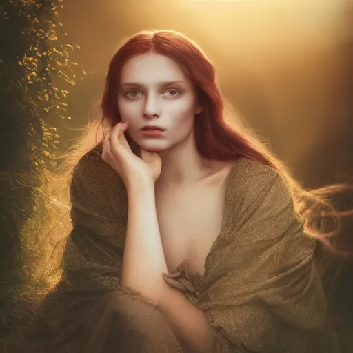 Prompt: photographic portrait of a stunningly beautiful gothic female in soft dreamy light at sunset, by edward robert hughes, annie leibovitz and steve mccurry, david lazar, jimmy nelsson, breathtaking, 8 k resolution, extremely detailed, beautiful, establishing shot, artistic, hyperrealistic, beautiful face, octane render
