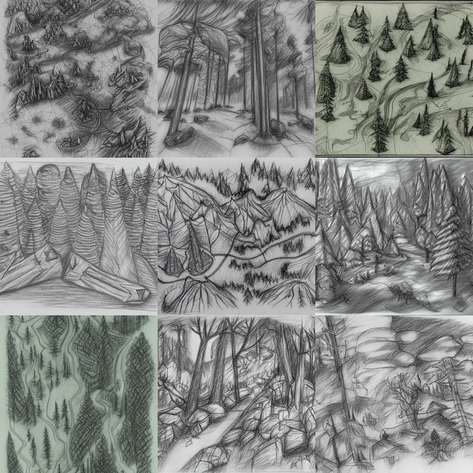 Cartoon Fresh Forest Woods Spring Drawing Background Backgrounds | PSD Free  Download - Pikbest