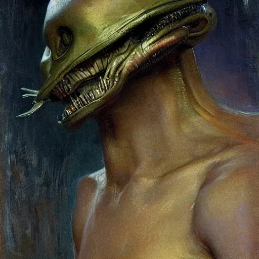 Image similar to alien by ilya repin