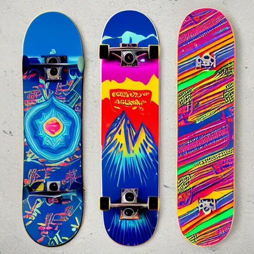 Image similar to 8 0's skateboard culture based psychedelic color combinations