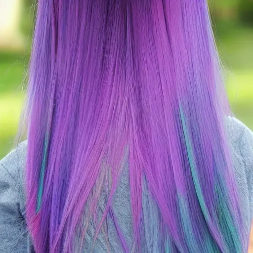 Image similar to aurora borealis hair anime girl