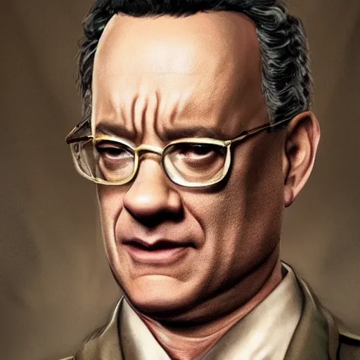 Prompt: a highly detailed matte portrait of tom hanks as a sam fischer, spy novel by tom clancy, unreal engine, volumetric lighting, exquisite detail, 8 k, art by greg rutkowski and alphonse mucha