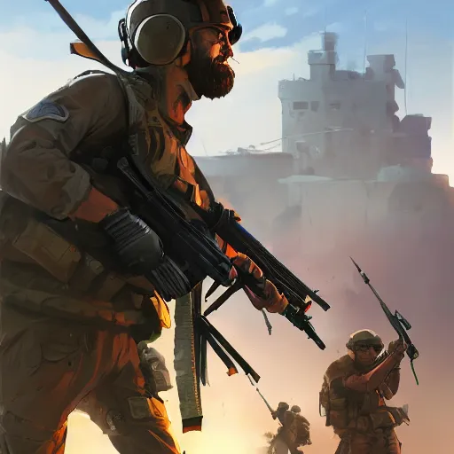 Image similar to hero world call of duty modern warfare, behance hd by jesper ejsing, by rhads, makoto shinkai and lois van baarle, ilya kuvshinov, rossdraws global illumination