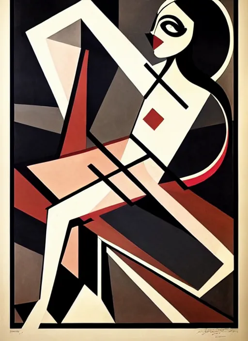 Image similar to constructivism monumental dynamic graphic super flat style figurative gnarly detailed portrait by avant garde painter and leon bakst, illusion surreal art, highly conceptual figurative art, intricate detailed illustration drawing, controversial poster art, geometrical drawings, no blur