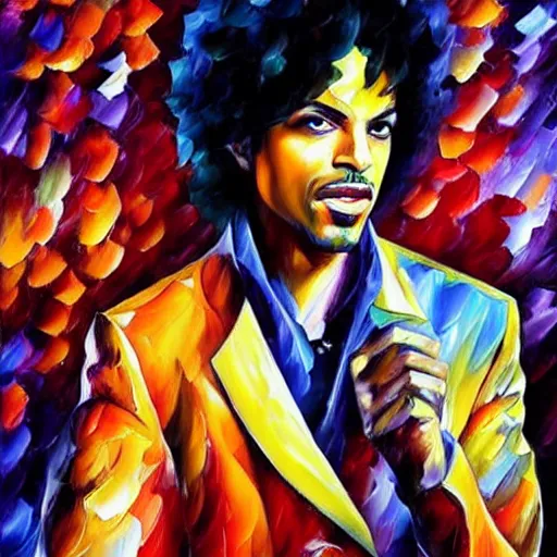 a powerful painting of Prince in the style of Leonid | Stable Diffusion ...