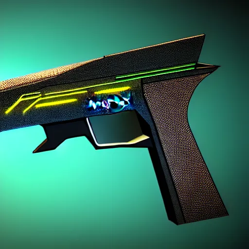 Image similar to cyberpunk pistol, stylized, impressionist, 8 k,