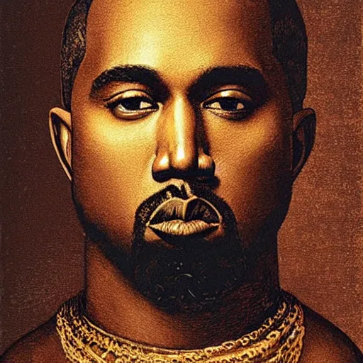 Prompt: Portrait of Kanye West by Leonardo Vinci