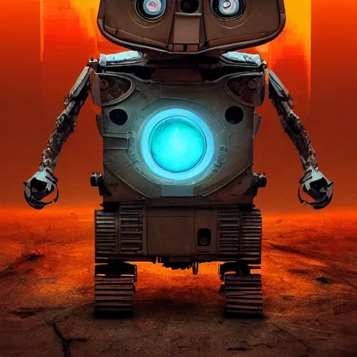 Prompt: Very very very very highly detailed epic central composition photo of Wall-E face, intricate, dystopian, sci-fi, extremely detailed, digital painting, smooth, sharp focus, illustration, intimidating lighting, incredible art by Brooke Shaden, artstation, concept art, Octane render in Maya and Houdini