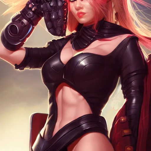 Image similar to vi from arcane, artgerm,