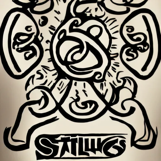 Image similar to a sharpie drawing of a logo for stability studios