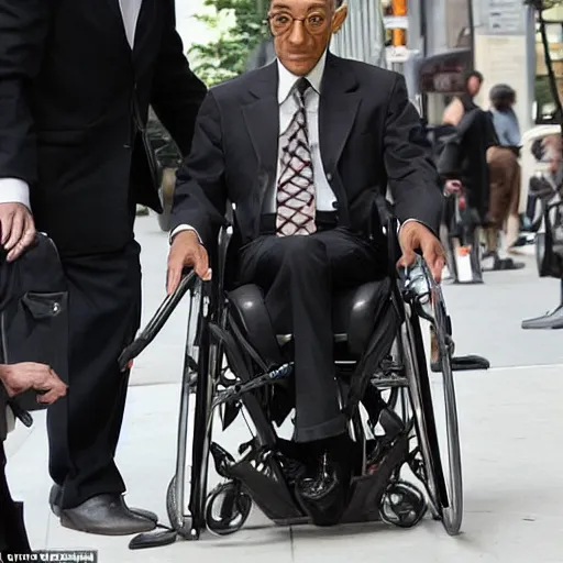 Image similar to professor charles xavier of the x - men in wheelchair played by giancarlo esposito