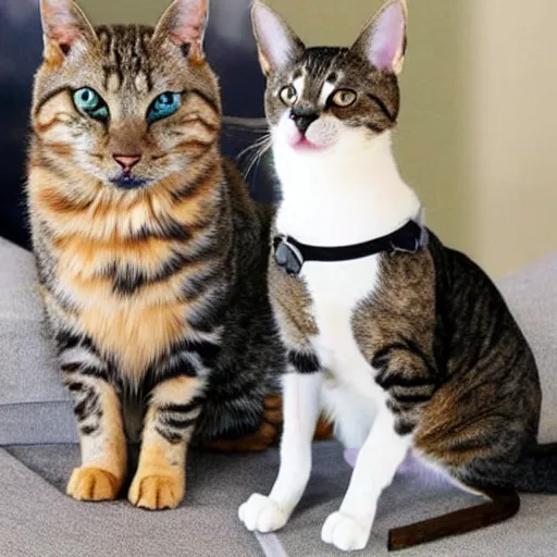 Image similar to hybrid of a cat and a dog, cat dog hybrid