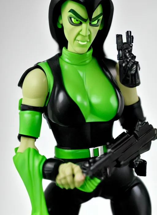 Image similar to Shego action figure from G.I.Joe (1988), Star Wars (1981), action figure, symmetrical details, by Hasbro, Kenner, professional photography, product photography, official media