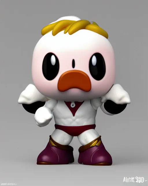 Prompt: full body 3d render of Kirby as a funko pop, studio lighting, white background, blender, trending on artstation, 8k, highly detailed