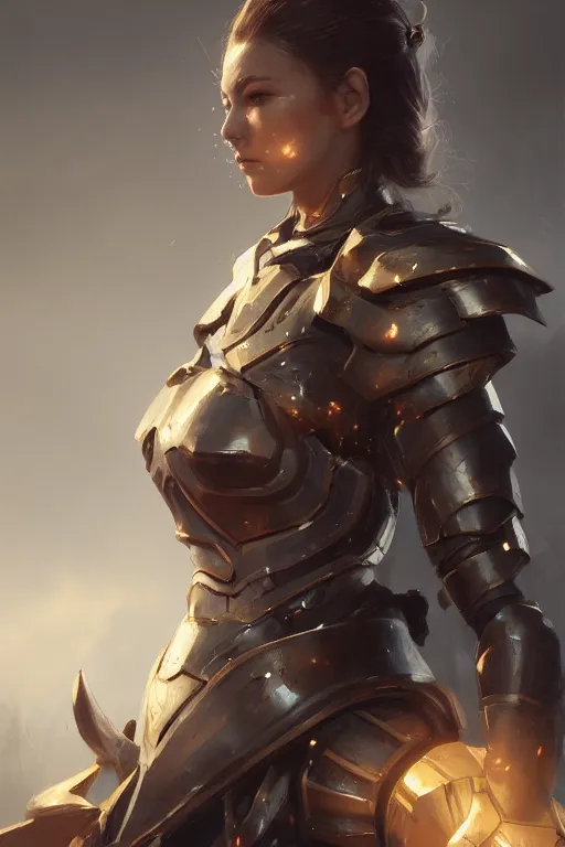 gloden armor, portrait, armor girl, fiight, battle, | Stable Diffusion ...