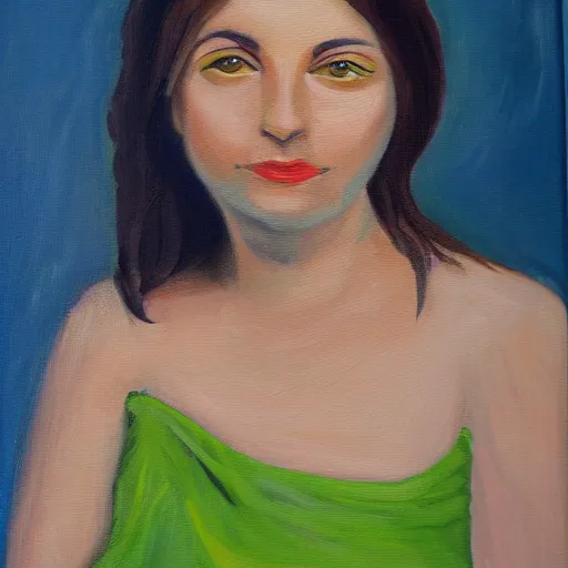Prompt: a portrait painting of catalina dipasqua - n 1