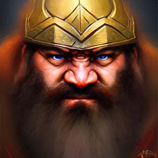 Image similar to portrait painting of a dwarven berserker, sharp focus, award - winning, trending on artstation, masterpiece, highly detailed, intricate. art by james ryman